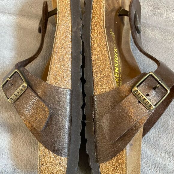 Birkenstock Bronze Gizeh Sandals Women Size 5 - Picture 8 of 10